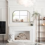 Large Black Arched Wall Mirror for Minimalist Spaces