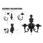 Set of 2 Black Metal Candle Sconces