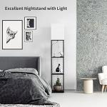 Modern Floor Lamp with Shelves and 3 Color Temperatures