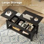 Rolanstar Lift Top Coffee Table with Hidden Storage