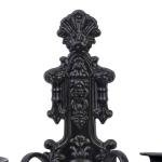 Set of 2 Black Metal Candle Sconces