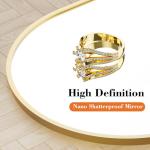 Gold Arched Full Length Mirror with Stand