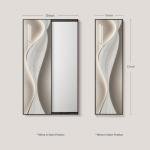 Abstract Full Length Silver Wall Mirror Decor