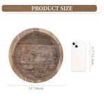 Round Wood Candle Plate Holder for Minimalist Decor