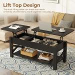 Rolanstar Lift Top Coffee Table with Hidden Storage