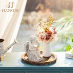 Wooden Coffee Table Tray with Candle Holder