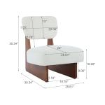 Set of 2 Minimalist Mid-Century Accent Chairs