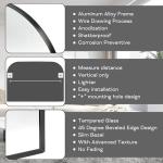 Large Black Arched Wall Mirror for Minimalist Spaces
