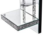 Silver Diamond Mirrored Candle Sconces - Set of 2