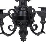 Set of 2 Black Metal Candle Sconces