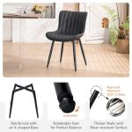 Black Faux Leather Dining Chairs Set of 2