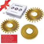 Set of 3 Round Gold Wall Mirrors