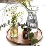 Round Wood Candle Holder Tray for Home Decor