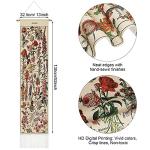 Tegeme Vintage Botanical Wall Tapestry with Tassels