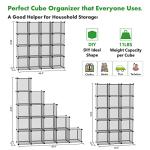Modular 16-Cube Storage Organizer in Grey