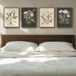 Framed Vintage Botanical 4-Piece Wall Art Set