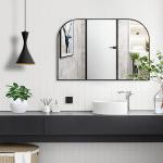 Large Black Arched Wall Mirror for Minimalist Spaces
