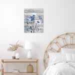 Farmhouse Floral Wall Art - Blue and White Daisies