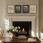 Framed Vintage Botanical 4-Piece Wall Art Set