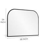 Large Black Arched Wall Mirror for Minimalist Spaces