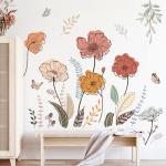 Boho Wildflower Peel and Stick Wall Stickers