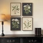 Framed Vintage Botanical 4-Piece Wall Art Set
