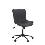YOUNIKE Modern Black Armless Rolling Desk Chair