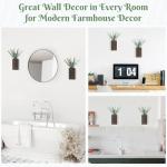2 Pack Wooden Wall Planters with Eucalyptus Decor