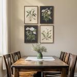 Framed Vintage Botanical 4-Piece Wall Art Set