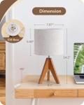 Small Tripod Table Lamp with Beige Shade