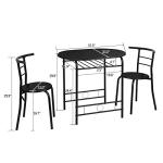 VINGLI 3-Piece Minimalist Dining Set for Two