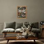 3D Textured Dark Green Dragonfly Wall Art