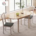 Oak Oval Drop Leaf Kitchen Table for Small Spaces