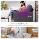 Modern Mini Loveseat Sofa in Dark Grey