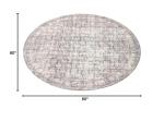 Loloi Alie Collection Round Area Rug, Charcoal/Dove