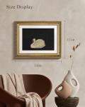 Gold Framed Swan Wall Art for Home Decor