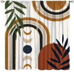 Boho Abstract Geometric Curtains for Minimalist Decor