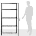 Adjustable 5-Shelf Heavy Duty Wire Storage Unit