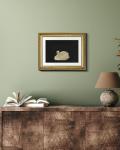 Gold Framed Swan Wall Art for Home Decor