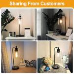 Set of 2 Industrial USB Table Lamps with Dimming