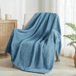 Cozy Extra Large Fleece Throw Blanket in Slate Blue