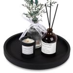 Round Black Silicone Bathroom and Vanity Tray