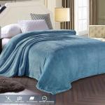 Cozy Extra Large Fleece Throw Blanket in Slate Blue