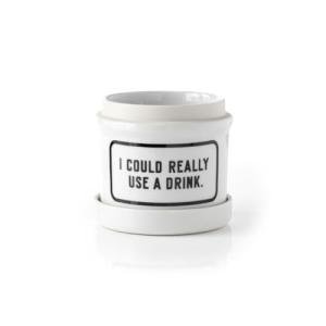 Brass Monkey Vintage-Inspired Plant Holder with Tray