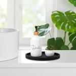 Round Black Silicone Bathroom and Vanity Tray