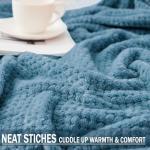 Cozy Extra Large Fleece Throw Blanket in Slate Blue