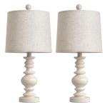 Rustic 20.5" Table Lamp Set for Minimalist Decor