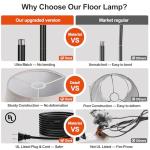 Dimmable Arc Floor Lamp with Edison Bulb