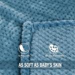 Cozy Extra Large Fleece Throw Blanket in Slate Blue