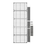 5-Shelf Adjustable Steel Storage Rack - Black